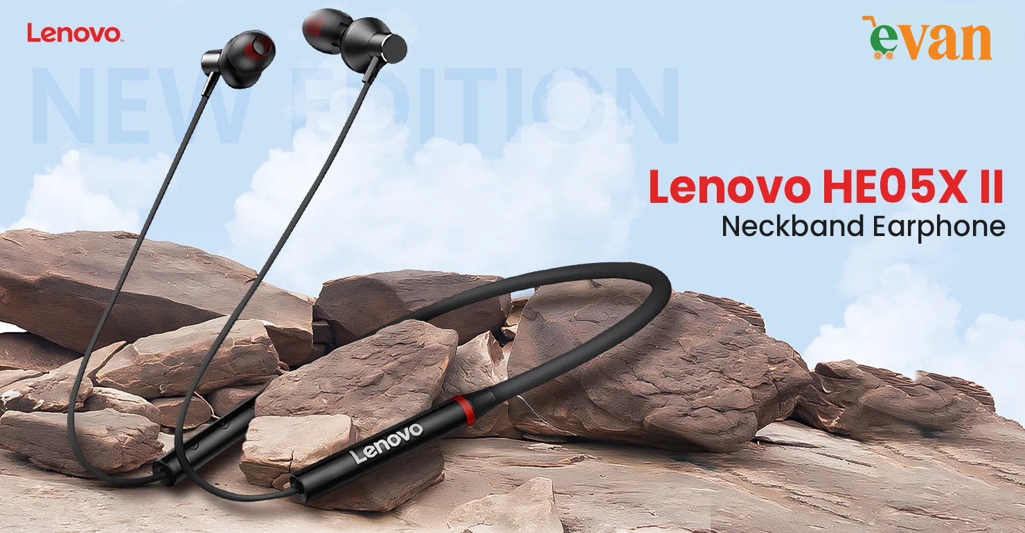 Lenovo HE05X II (New Edition) Wireless In-Ear Neckband Earphone