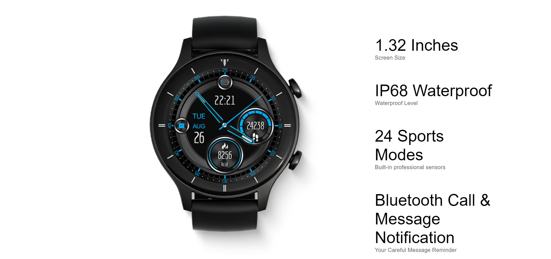 G-Tide R1 Calling Smart watch with SpO2 - GoldMan