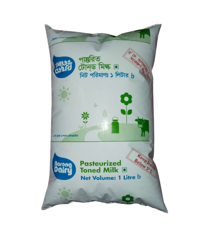 Aarong Dairy Pasteurized Toned Milk 1 Liter