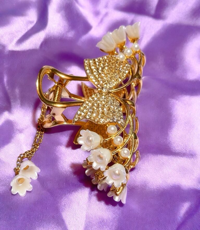 Punch Clip with Stone & Pearl Work