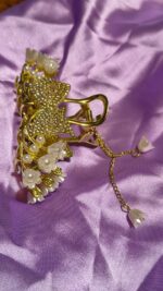 Punch Clip with Stone & Pearl Work – Elegant Hair Accessory - Image 2